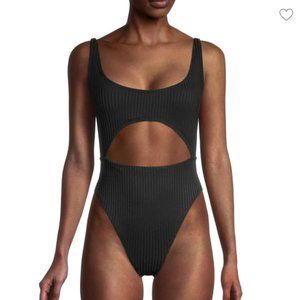 Ribbed Cutout One-Piece Swimsuit